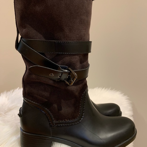 New COACH Women’s Zena pull on Mid calf Boots size 8B - Picture 8 of 14